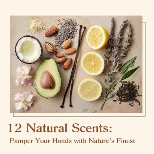 BODY & EARTH # LOVE 12 Pack Hand Cream for Dry Hand Lotion Natural Plant Fragrance, Hand Lotion Travel Size Hand Cream Bulk Gifts for Women Birthday Gifts, Bridesmaid Gifts,Teacher Appreciation Gifts