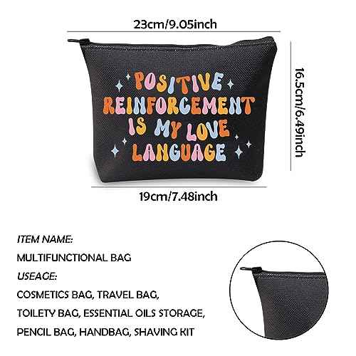 WCGXKO Behavior Analyst Appreciation Gift Behavior Analyst Merchandise RBT BCBA Gifts ABA Gift Therapist Zipper Pouch Makeup Bag (POSITIVE)