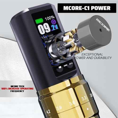 Mast Tattoo Fold2 Pro Tattoo Kit Complete Tattoo Gun Machine Kit 2 Batteries 2000mAh Power Supply for Long Time Needles Cartridges Black Tattoo Ink Kit