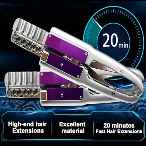 6D Hair Extensions Machine Kit, 3rd Generation 5-pin No-Trace Invisible Seamless Hair Extension Tools with Remover Tool (Machine Kit)