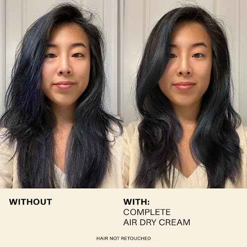 JVN No Heat Complete Air Dry Cream, 5 Fl Oz, Hair Smoothing Cream Enhances Your Natural Texture, Curl Cream and Wavy Hair Products, Silicone Free