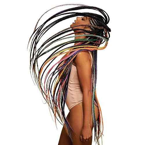 Outre X-Pression Braid Pre Stretched Braid 42" 3X (5 Pack, OFF BLACK 1B)