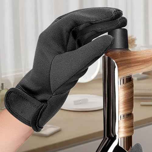 Hair Styling Gloves - Professional Heat Resistant Gloves, 5 Fingers Heat Protection | Reusable Non Slip Mitts, Flexible Hair