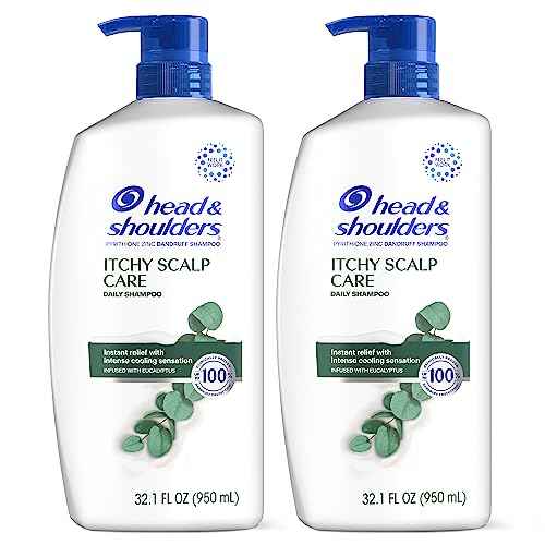 Head & Shoulders Itchy Scalp Care Dandruff Shampoo, Anti-Dandruff Treatment, Infused with Eucalyptus, 32.1 Fl Oz Each, Twin Pack