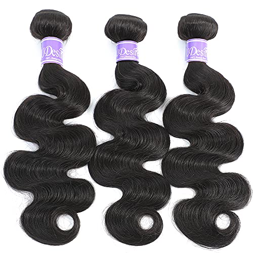 12A Grade Brazilian Body Wave Human Hair Weave Human Hair Bundles Brazilian Virgin Hair For African Americans Women 3 Bundles Total 300g/10.5oz 16 18 20inch