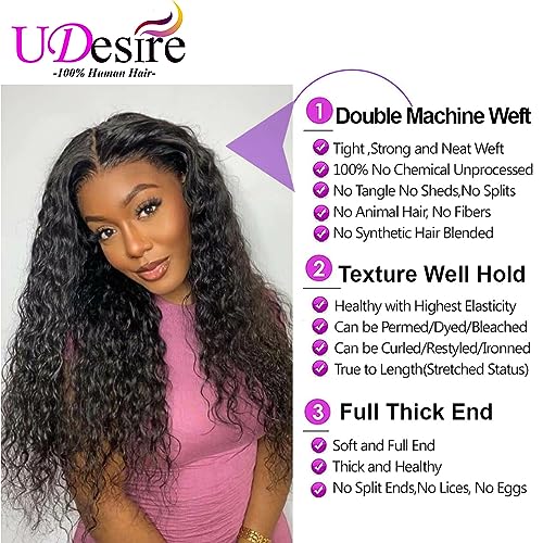 Water Wave Bundles Wet and Wavy Bundles 100% Unprocessed Brazilian Virgin Hair Water Curly Hair Extensions for Black Women 16 18 20inch