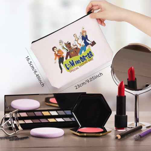 WCGXKO Law Detective Gift TV Series Fans Gift Makeup Bag Detective Team Merch
