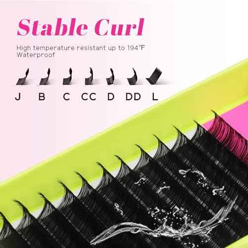 TDANCE Cashmere Lash Extensions Super Matte Black Classic Lash Extension 0.05mm Thickness CC Curl 14-19mm Volume Lash Extensions for Professional Salon Use Eyelash Extension(0.05-CC,14-19mm)