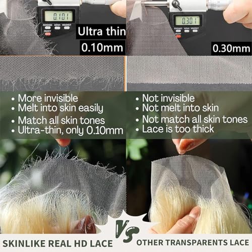 613 Blonde 5x5 Lace Closure Human Hair 613 Closure Pre Plucked With Baby Hair Blonde Color Brazilian Virgin Straight Hair Invisible Lace Frontal Closure Free Part (5x5 613 Lace Closure, 20 Inch)