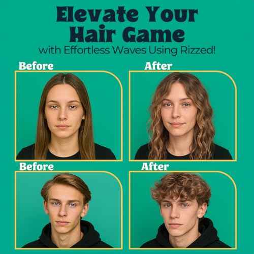 Rizzed¢â Sea Salt Spray for Hair Men - Texturizing Spray with Castor Oil & Naturally Sourced Ocean Salts - Texture Sea Salt Sprays for Men - Surf Sprays to Add Volume and Beach Hair - 8.5oz