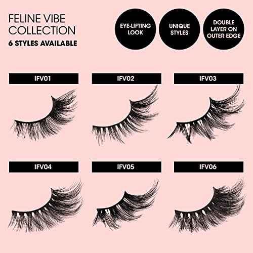 i-ENVY 2 Pairs False Eyelashes Feline Vibe Cat and Fox Eye Lifting Look, Dramatic Lashes (03)