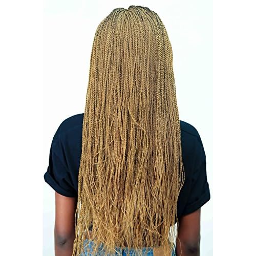 Wow Braids 36" Full 360 HD Transparent Lace Front Jumbo Passion Twist Braided Wig with Baby Hair - Synthetic hand-made box braids wig for black women.