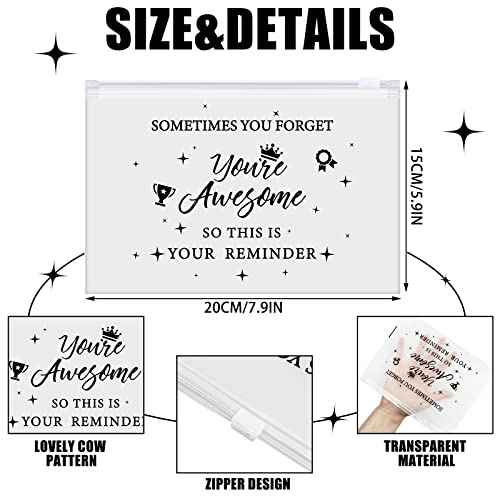 Sweetude 150 Pcs Cna Week Gifts Bulk 2025 Makeup Bags Bulk for Women EVA Christian Cosmetic Bag Thank You Gifts Teacher Nurse Appreciation Rainbow Inspirational Toiletry Pouch with Zipper(Simple)