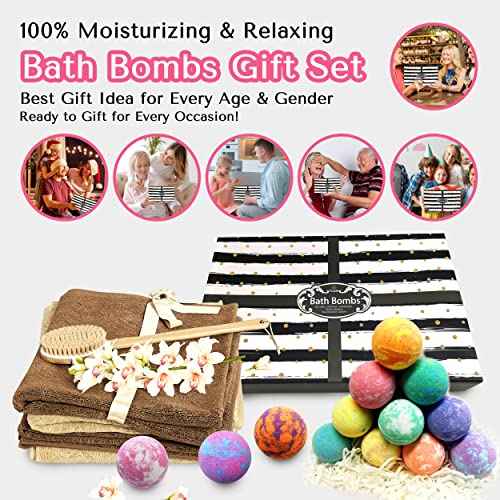 Relaxing Bath Bombs for Men & Women! 50 Wholesale Bath Bombs Individually Wrapped. Bulk Aromatherapy Essential Oil Bath Bombs for Adults Teens Kids! Bath Fizzies #1 Best Pampering Gifts for Women!