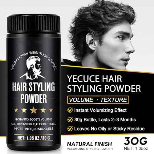 Hair Styling Powder - Volumizing Texture Powder for All Hair Types - Matte Finish, 24 Hour Hold, Adds Volume, Non-Sticky Formula, Light Scent - 30g