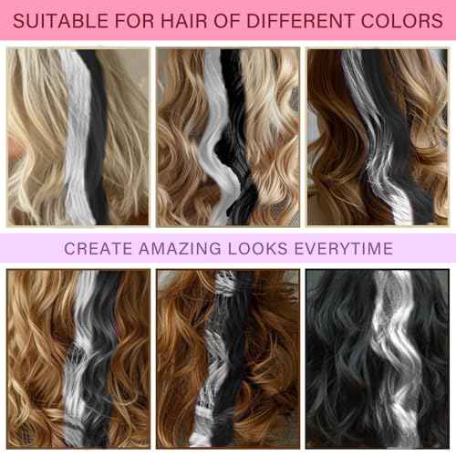 Hair Chalk for Kids Girls, Black White Temporary Hair Color Dye, Washable Hair Chalk Comb - Kids Hair Dye Makeup For Party Halloween Christmas Birthday Cosplay Festivals