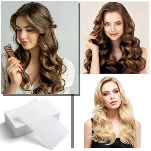 100 pcs Hair Perm Papers, Disposable Perm Rods End Wrapping Papers, High Temperature Resistant Thicken Cold Hot Perms Paper for Women Hair Curling, Hair Styling