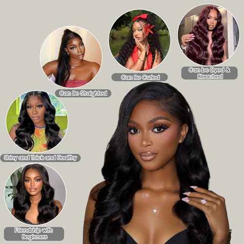 12A Brazilian Human Hair Bundles Body Wave Single Bundle Virgin Hair Bundles Body Wave Human Hair Sew in Weave Natural Black Color Hair 26 inch