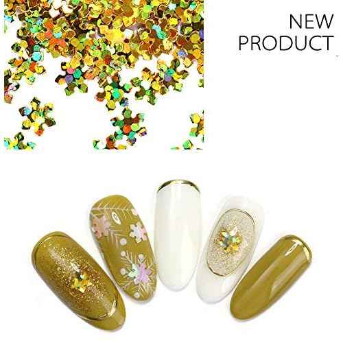 Nail Art Christmas Snowflake 3D DIY Sequins Glitter Manicure Decorations Decals Tips