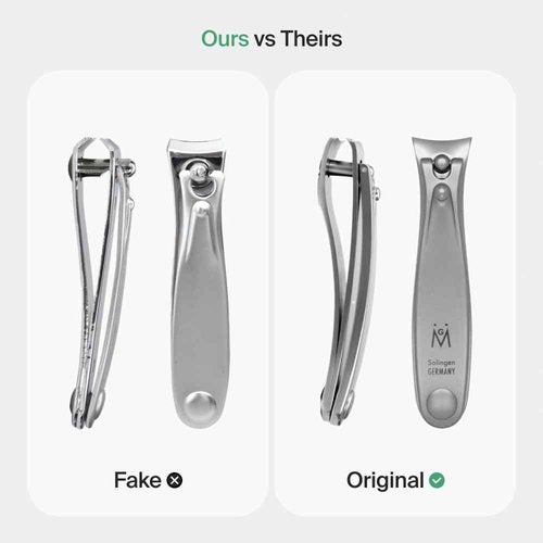 GERMANIKURE Nail Clippers Set in Black Leather Case – Ethically Made in Solingen Germany, FINOX Stainless Steel Tools – Professional Quality Manicure & Pedicure Kit