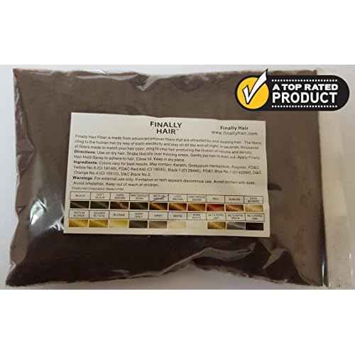 Finally Hair Building Fiber Refill 100 Grams Hair Loss Concealer by Finally Hair (Medium Brown)