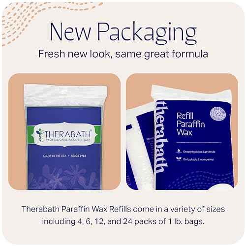 Therabath Paraffin Wax Refill - Thermotherapy - Use to Relieve Arthritis Discomfort, Stiff Muscles, & Dry Skin - for Hands, Feet, Body - Deeply Hydrates - Made in USA, 2 lb. Lavender Harmony