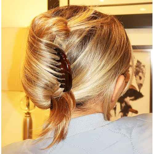 Camila Paris CP2431 French Hair Side Comb Small Rounded Tortoise Shell, French Twist Hair Combs, Strong Hold Hair Clips for Women Bun Chignon, No Slip Styling Girls Hair Accessories Made in France