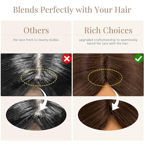 Rich Choices Hair Toppers for Women Real Human Hair 150% Density Clip in Silk Base No Bangs 100% Human Remy Toppper Realistic Scalp Pieces for Women with Thinning Crown 10 Inch #2 Dark Brown