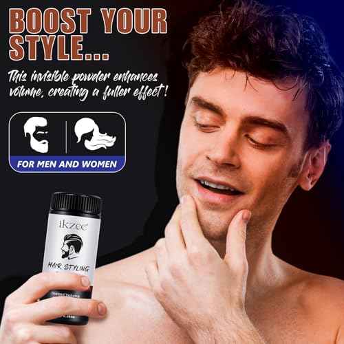 Hair Styling Powder for Men - Texture Powder - Easy to Apply - Natural Matte Hairstyle - Texturizing and Volumizing - 2 Pc Set, 10g