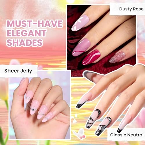 Beetles 110 PCS Gel Nail Polish Set, 100 Colors Infinite Inspiration All Season Red Brown Green Black Gel Polish with 5Pcs Base Top Coat Soak off UV Gel for Manicure Lovers DIY at Home Gifts for Women