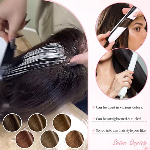 Fine Plus 10Inch Hair Toppers for Women Real Human Hair ? Mono Base 3"x5", Natural Black Virgin Quality, for Thinning Crown & Wide Parting, Lightweight & Breathable, Add Volume Can Be Curled
