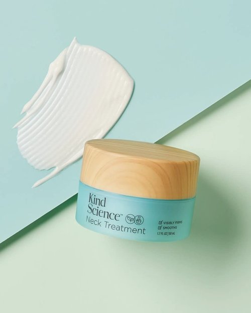 Kind Science Neck Treatment - Neck Cream Visibly Firms, Lifts & Supports Natural Cell Turnover for Anti Aging Firming and Tightening - Paraben, Dye & Fragrance Free, Cruelty Free, 1.7 oz