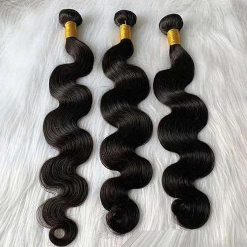 Brazilian Human Hair Bundles 12A Body Wave Bundles Human Hair Unprocessed Brazilian Virgin Hair Weave Bundles Deals Human Hair e Natural Black (black body wave bundles, 16 18 20)