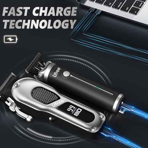 Ufree Hair Clippers for Men, Professional Clippers and Trimmers Set, Cordless Clippers for Hair Cutting, Beard Trimmer, Barber Clippers, Rechargeable Electric Shaver, Gifts for Men