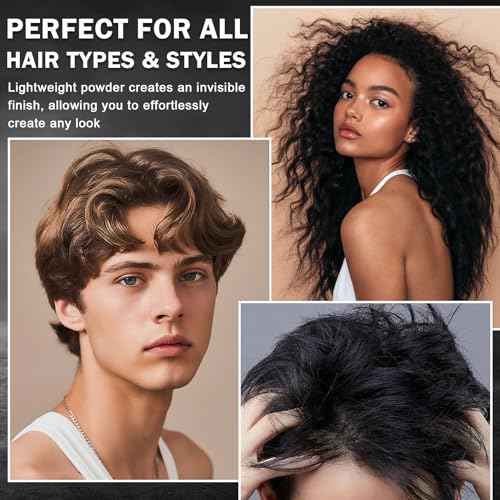 Hair Styling Powder for Men & Women,Lightweight & Volumizing Hair Texture Powder Spray with Matte Finish,polvo texturizador para cabello hombre,Best for Short to Medium