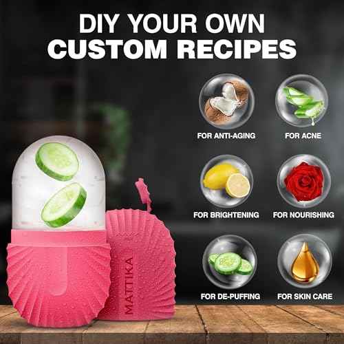 Ice Roller for Face and Eye Glow Naturally and Skincare, Ice Face Roller, Ice Facial Cube, Silicone Ice Mold, Ice Roller Face for Beauty and Skin Care Gift for Men & Women Face Ice Roller (Pink)