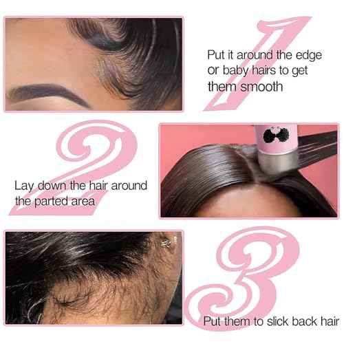 Goiple Hair Wax Stick - Long-Lasting, Smoothing & Slick Pomade Stick for Hair Wigs, Styling Waxes for Fly Away & Edge Frizz Hair, 2.7oz each