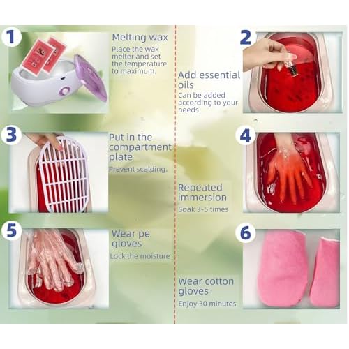 5L Paraffin Wax Bath for Hands & Feet - Fast Melting Machine with Intelligent Temp Control, Professional At-Home Spa for Moisturizing Skin & Joint Relief