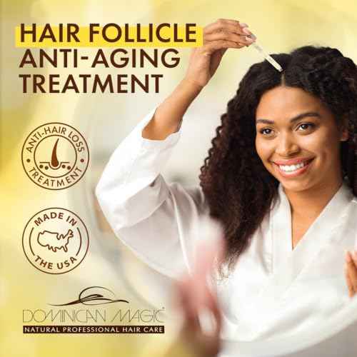 Dominican Magic Hair Follicle Anti-Aging Scalp Drop Hair Tonic with Rosemary and Cinnamon, Gotero Anti-Caida, Helps Stimulate Hair Growth, 2.01 Oz