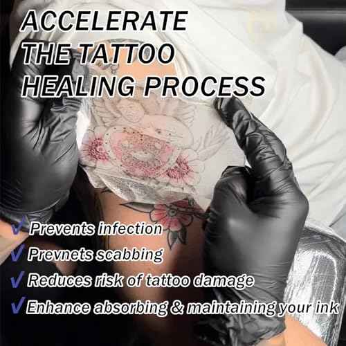 Tattoo Aftercare Bandage (6'' x 2.2yd with Sliding Knife) - Second Skin Tattoo Cover up Tape - Adhesive Tattoo Wraps Bandages - Tattoo Healing Wrap - Tattoo Protection Breathable Waterproof
