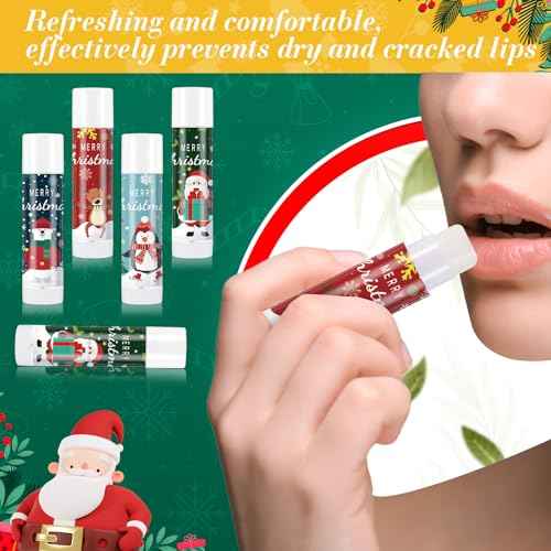 36 Set Christmas Hand Cream Gift Set, Including Moisturizing Hand Lotion, Xmas Lip Balm, Gauze Bags, Thank You Cards Natural Fragrant Bulk Christmas Gifts for Coworkers Employees Stuffers
