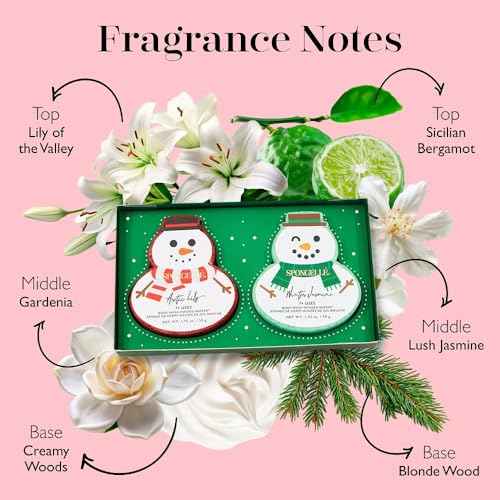 Spongell? Snowpeople Gift Set Body Wash Infused Buffers, Let It Snow
