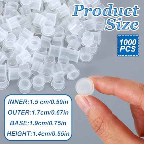Tattoo Ink Caps 1000pcs Disposable Tattoo Ink Cups Professional Tattoo Ink Cups With Base for Tattoo Ink, Tattoo Machines, Tattoo Supplies, Tattoo Kits, 11mm