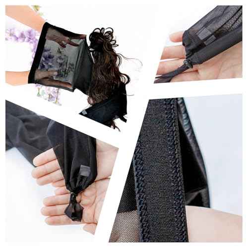 Roaming Hair Weave Sleeve for Locs ? Extra Long Hairsleeve for Braids, Dreadlocks & Twists ? Breathable Loc Sleeve for Women ? Stretchy, Reusable, Lightweight Hair & Wig Cap (Black)