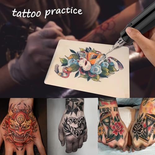 Tattoo Skin Practice - Jconly 10Pcs Blank Tattoo Fake Skin Double Sides Tattoo Practice Skin 7.4x5.6" Tattooing and Microblading Eyebrow Practice Skin for Beginners and Experienced Artists