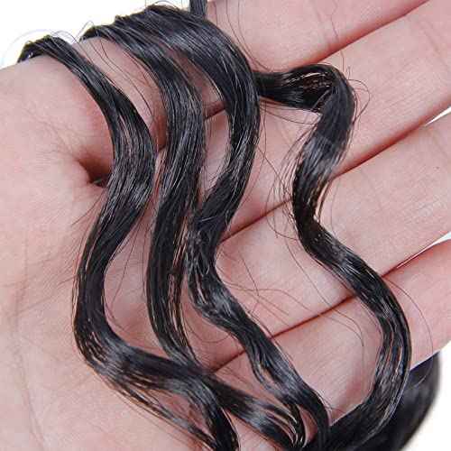 8 Packs Curly Crochet Hair GoGo Curl Crochet hair for Women Natural Black Deep Wave Braiding hair,Synthetic Bohemian Crochet Braid Water Wave Crochet hair Extensions(18inch, 1B)