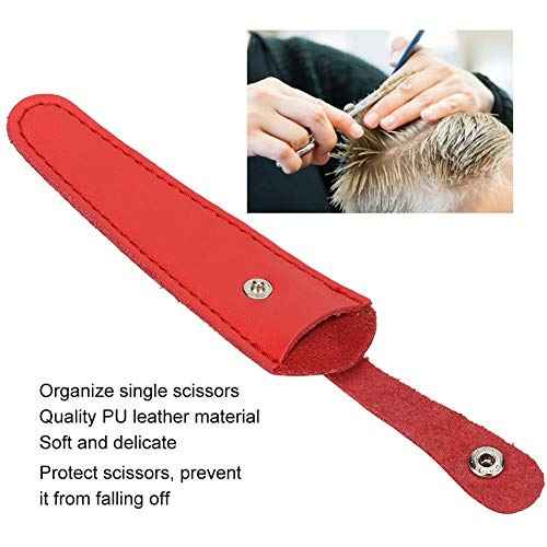 Professional Salon Hair Scissor Holster, PU Leather Scissors Safety Sheath, Portable Storage Holder for Hairdressers Tools
