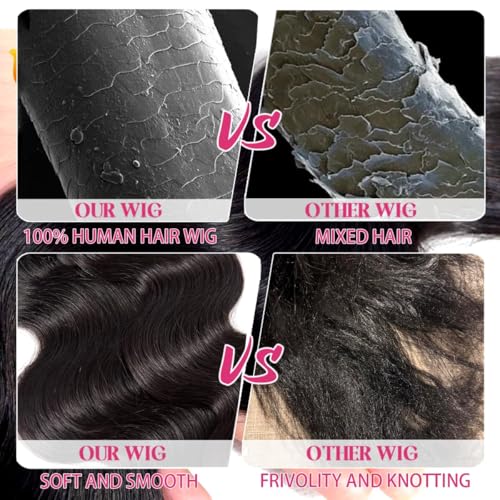28 INCH 13x6 Lace Front Wigs Human Hair Body Wave Lace Front Wigs Human Hair Pre Plucked 180% Density Glueless Wigs For Women Hd Lace Front Wigs
