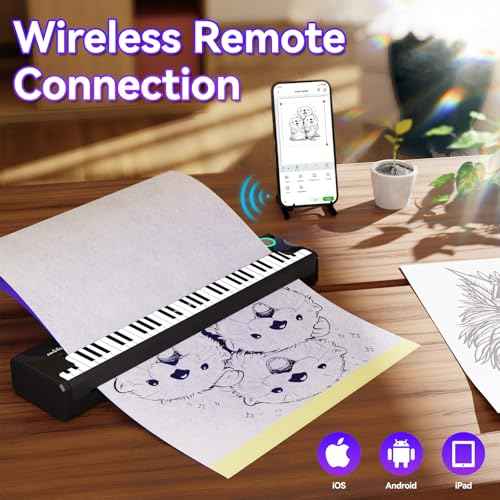 PeriPage Wireless Tattoo Stencil Printer ? Pino Compact Thermal Tattoo Machine with Inkless Technology, Compatible with Phone, Tablet & PC