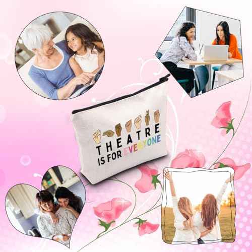 Theatre Lover Gift Theatre Themed Inspirational Gift Zipper Pouch Makeup Bag (FOR EVERYONE)